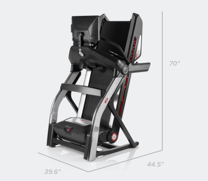 bowflex treadmill t22 folded dimensions