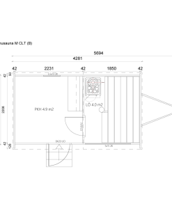 mobilsauna M layout B