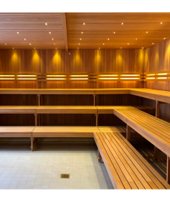 Saunabænke på mål