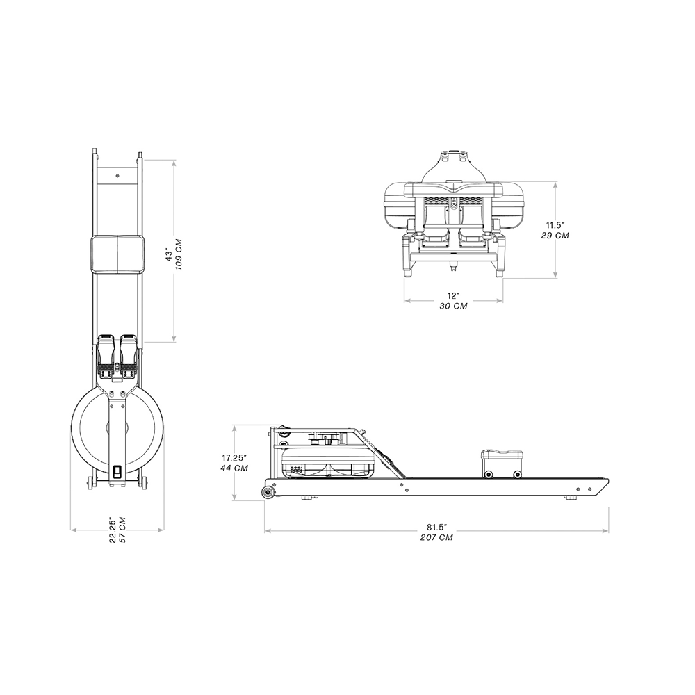 Waterrower VR3, Eg med gl. S4 Monitor - Billede 4